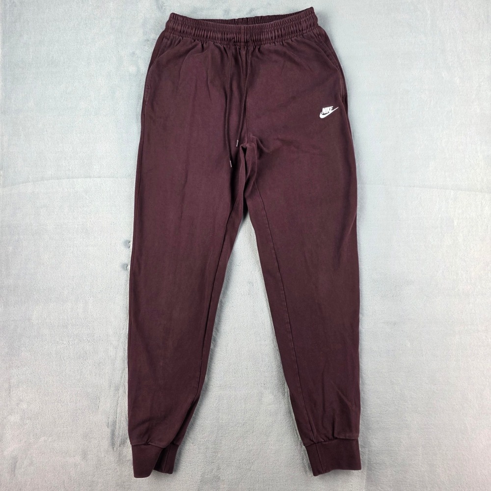 Nike Mens Sportswear Club Knit Joggers Maroon Burgundy Small Tall FQ4330-652
